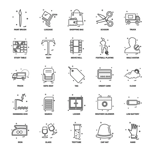 Business Koncepce Mix Linie Icon Set — Stockový vektor