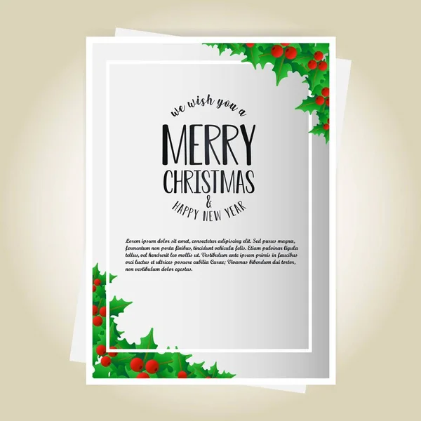 Christmas Invitation Card Creative Design Light Backgro — Stock Vector