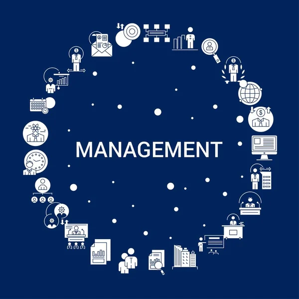 Фон Иконки Creative Management — стоковый вектор