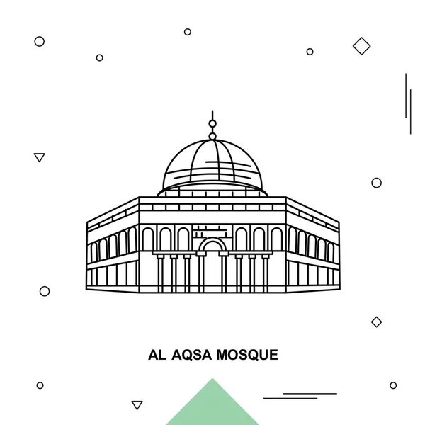 Векторная Иллюстрация Горизонта Aqsa Mosque — стоковый вектор