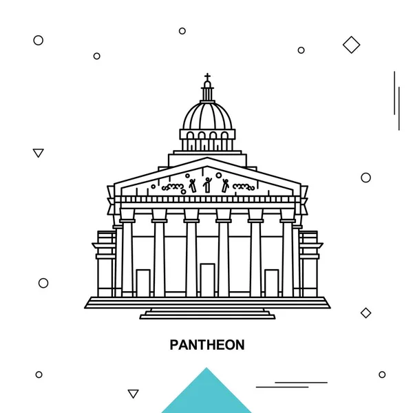 Pantheon Firmar Ilustración Vectorial — Vector de stock