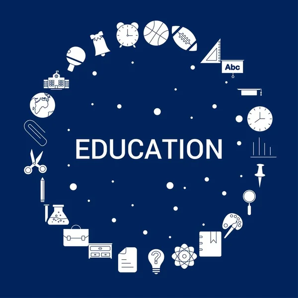 Icono Educación Creativa Fondo — Vector de stock