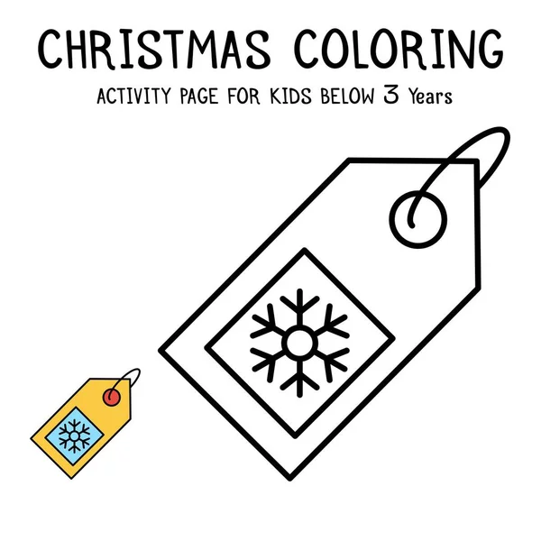 Libro Actvity Para Colorear Navidad Para Niños Menores Años — Vector de stock