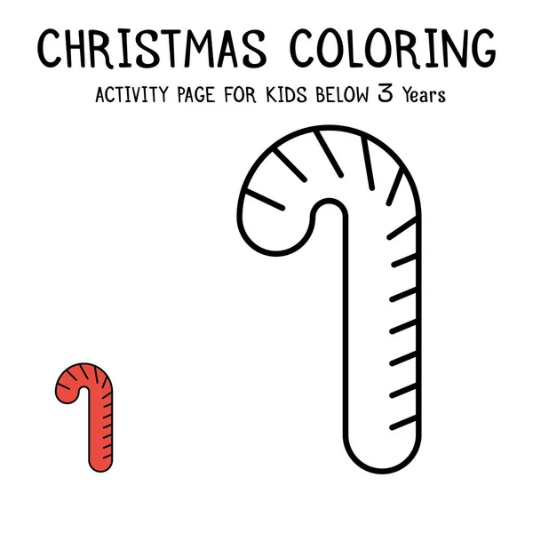 Libro Actvity Para Colorear Navidad Para Niños Menores Años — Vector de stock