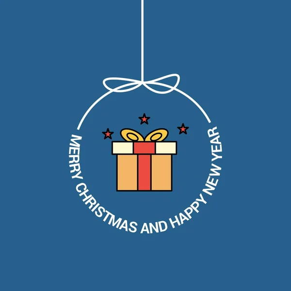 Feliz Navidad Hermosa Tarjeta Fondo — Vector de stock