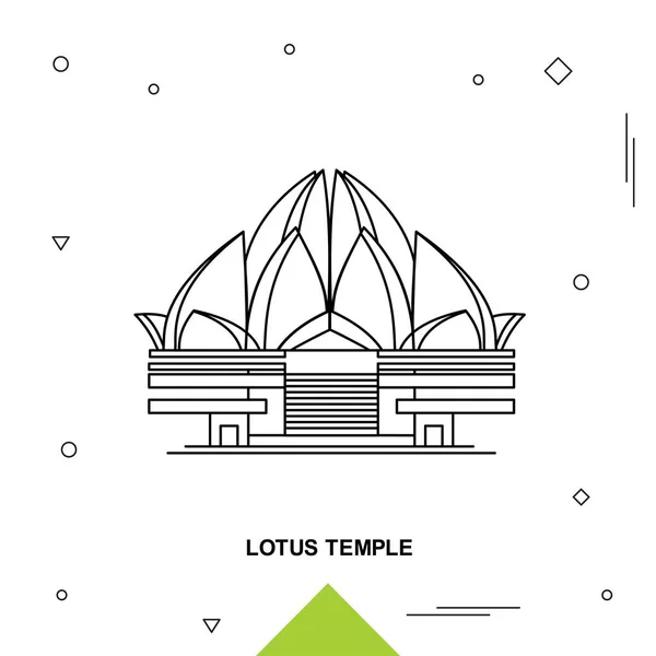 Templo Loto Ilustración Vectorial — Archivo Imágenes Vectoriales