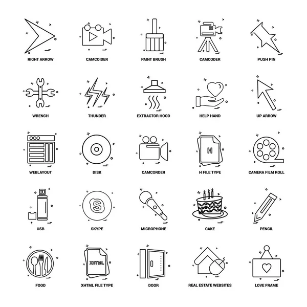 Üzleti Koncepció Mix Sor Icon Set — Stock Vector