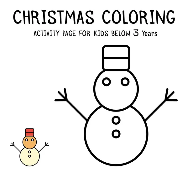 Libro Actvity Para Colorear Navidad Para Niños Menores Años — Vector de stock