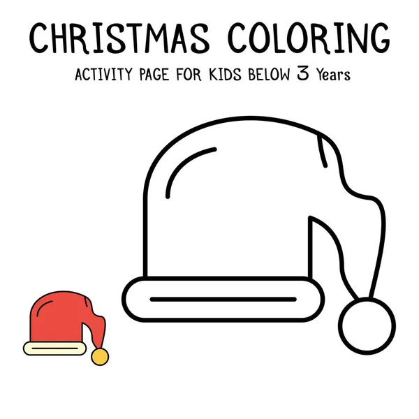 Libro Actvity Para Colorear Navidad Para Niños Menores Años — Vector de stock