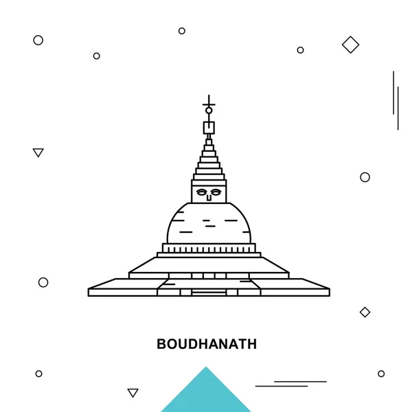 Boudhanath Signo Ilustración Vectorial — Archivo Imágenes Vectoriales