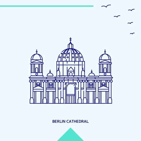 Berlín Catedral Skyline Vector Ilustración — Vector de stock