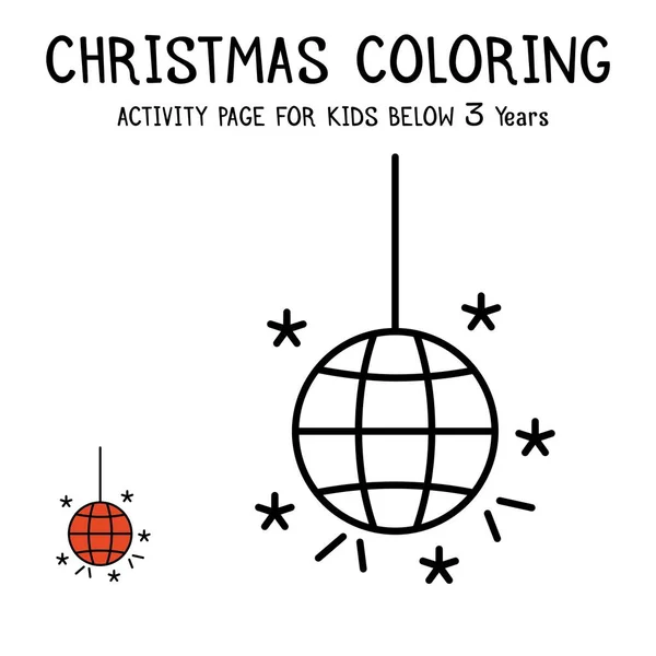 Libro Actvity Para Colorear Navidad Para Niños Menores Años — Vector de stock