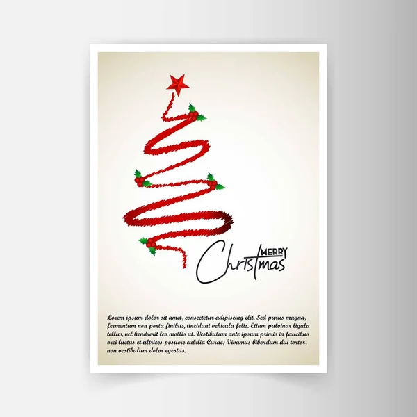 Різдвяна Листівка Запрошення Креативним Дизайном Легким Фоном — стоковий вектор