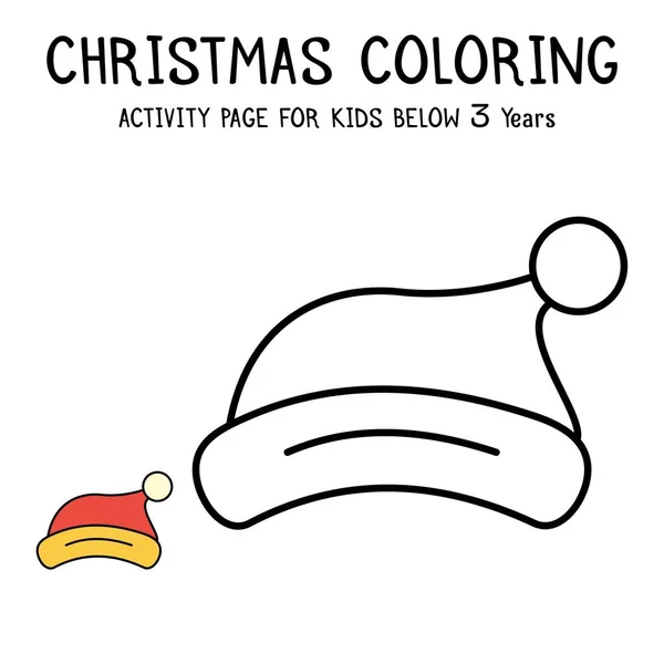 Libro Actvity Para Colorear Navidad Para Niños Menores Años — Vector de stock