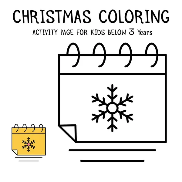 Libro Actvity Para Colorear Navidad Para Niños Menores Años — Vector de stock