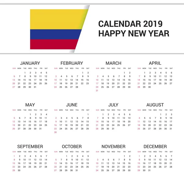 Calendar 19 Colombiaストックベクター ロイヤリティフリーcalendar 19 Colombiaイラスト Depositphotos