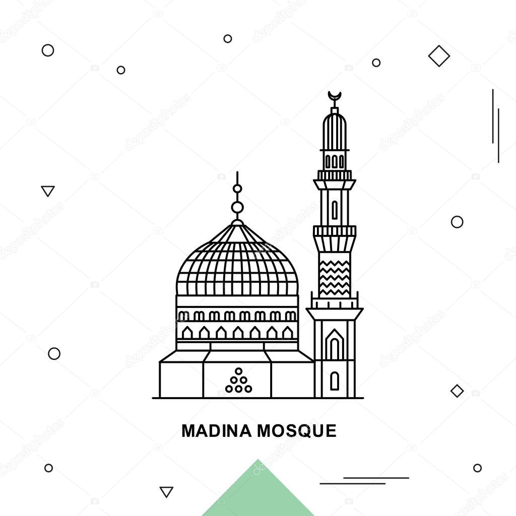 Travel MADINA MOSQUE Poster Template.