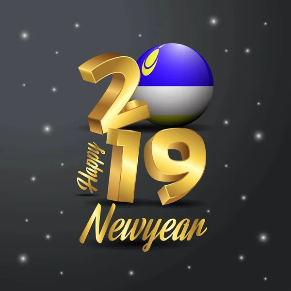 2019 Τυπογραφία Buryatia Σημαία Ευτυχισμένο Νέο Έτος Αφηρημένα Φόντο Γιορτή — Διανυσματικό Αρχείο