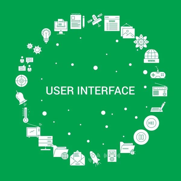 Benutzeroberflächensymbole Gesetzt Infografische Vektorvorlage — Stockvektor