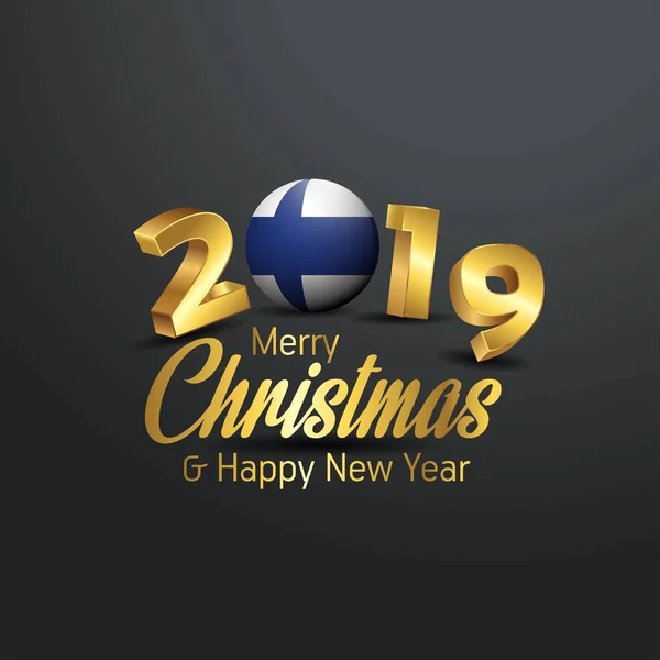 핀란드 2019 크리스마스 — 스톡 벡터