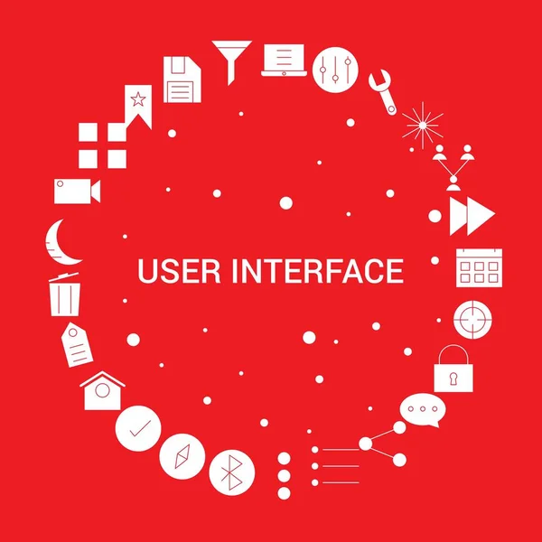 Conjunto Ícones Interface Usuário Modelo Vetor Infográfico — Vetor de Stock