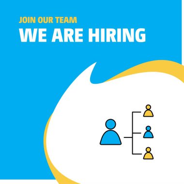 Bize katıl. Busienss şirket ağ Poster belirtme çizgisi tasarım işe vardır. Vektör arka plan