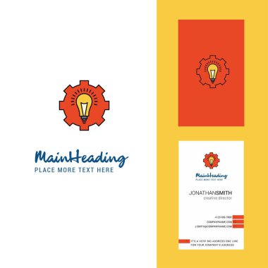 Güç yaratıcı Logo ve kartvizit ayarı. dikey tasarlamak vektör