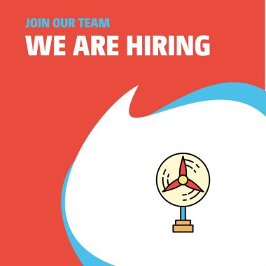 Bize katıl. Busienss şirket Fan Poster belirtme çizgisi tasarım işe vardır. Vektör arka plan