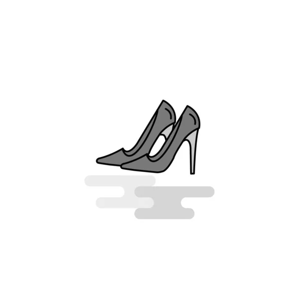 凉鞋网图标 平线填充灰色图标向量 — 图库矢量图片