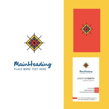 Hedef yaratıcı Logo ve kartvizit. dikey tasarlamak vektör