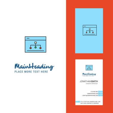 Ağ yaratıcı Logo ve kartvizit. dikey tasarlamak vektör