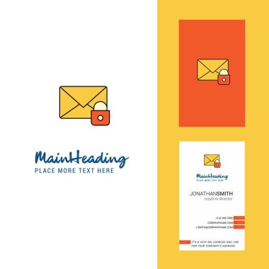 Güvenli posta yaratıcı Logo ve kartvizit. dikey tasarlamak vektör