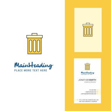 Çöp yaratıcı Logo ve kartvizit. dikey tasarlamak vektör