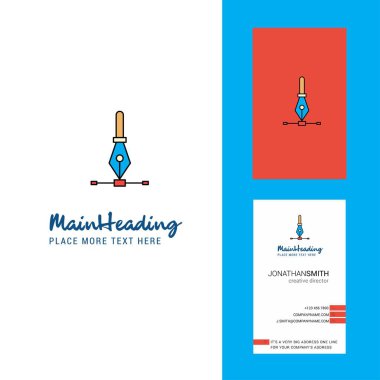 Vektör yaratıcı Logo ve kartvizit. dikey tasarlamak vektör
