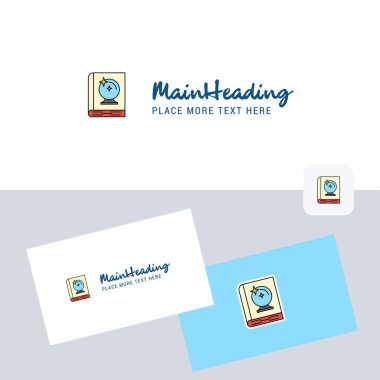 Cadılar Bayramı kitap vektör logo kartvizit şablonu ile. Zarif kurumsal kimlik. -Vektör