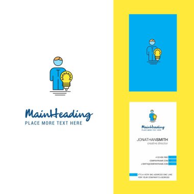 Logo yaratıcı fikir ve kartvizit. dikey tasarlamak vektör