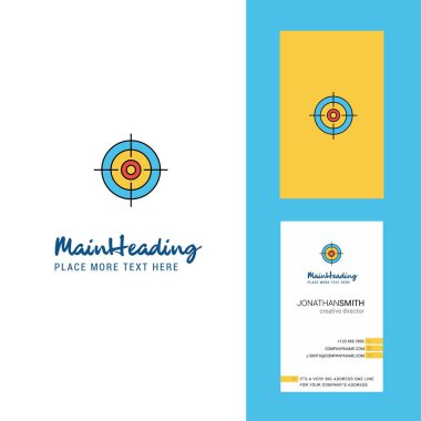 Hedef yaratıcı Logo ve kartvizit. dikey tasarlamak vektör