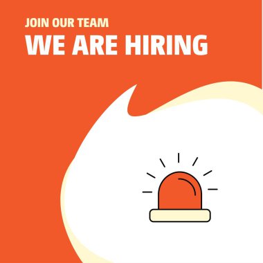 Bize katıl. Busienss şirket Siren Poster belirtme çizgisi tasarım işe vardır. Vektör arka plan