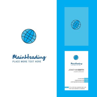 Yaratıcı Logo ve kartvizit küre. dikey tasarlamak vektör