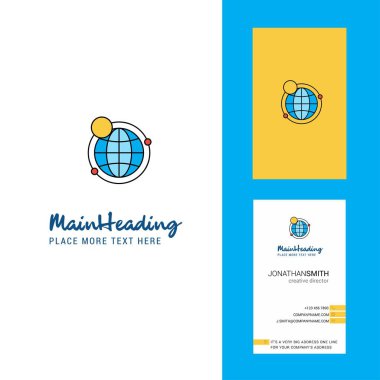 Internet yaratıcı Logo ve kartvizit. dikey tasarlamak vektör