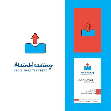 Yaratıcı Logo ve kartvizit yükleniyor. dikey tasarlamak vektör