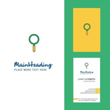 Yaratıcı Logo ve kartvizit arayın. dikey tasarlamak vektör