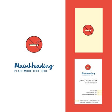 Sigara yaratıcı Logo ve kartvizit. dikey tasarlamak vektör