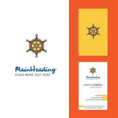 Yaratıcı Logo ve kartvizit direksiyon. dikey tasarlamak vektör