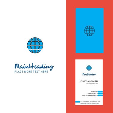 Yaratıcı Logo ve kartvizit küre. dikey tasarlamak vektör