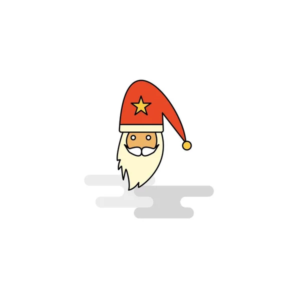 Flache Weihnachtsmann Klausel Symbol Vektor — Stockvektor