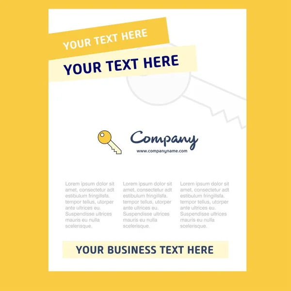 Titelpagina Ontwerp Voor Bedrijfsprofiel Jaarverslag Presentaties Leaflet Brochure Vector Achtergrond — Stockvector