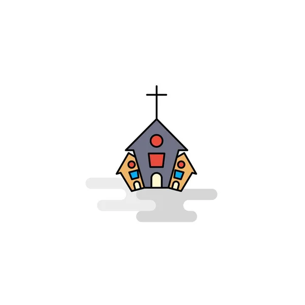Икона Плоской Церкви Вектор — стоковый вектор