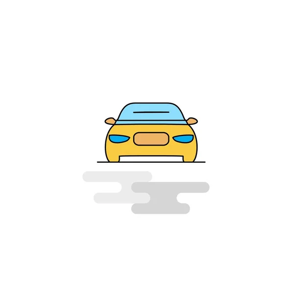 Icono Coche Plano Vector — Vector de stock