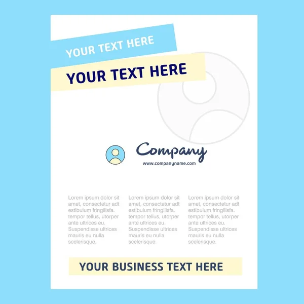 Title Page Design Company Profile Annual Report Presentations Leaflet Brochure — Stock Vector